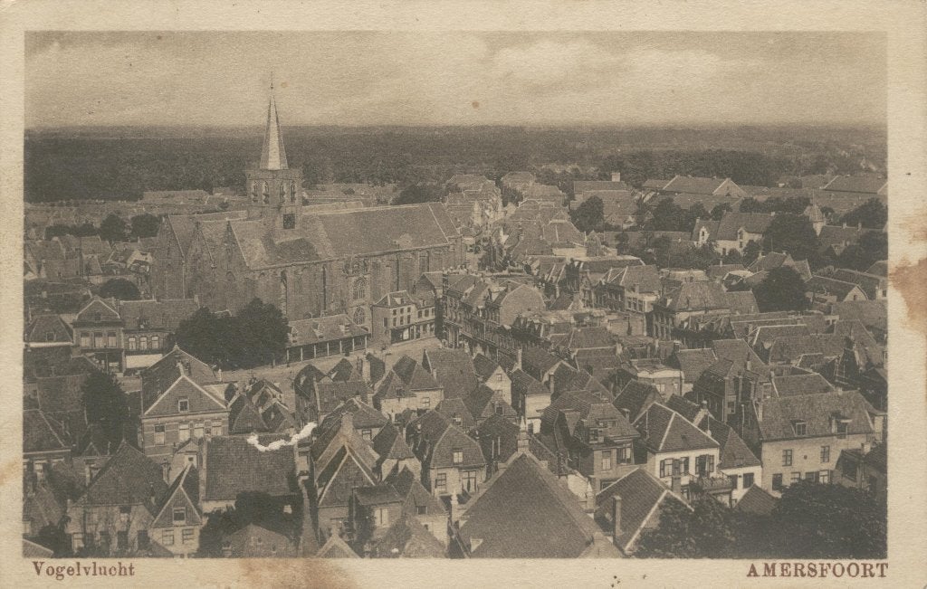 Amersfoort  Vogelvlucht 1926, Verzamelen, Verzenden, 1920 tot 1940, Gelopen, Utrecht