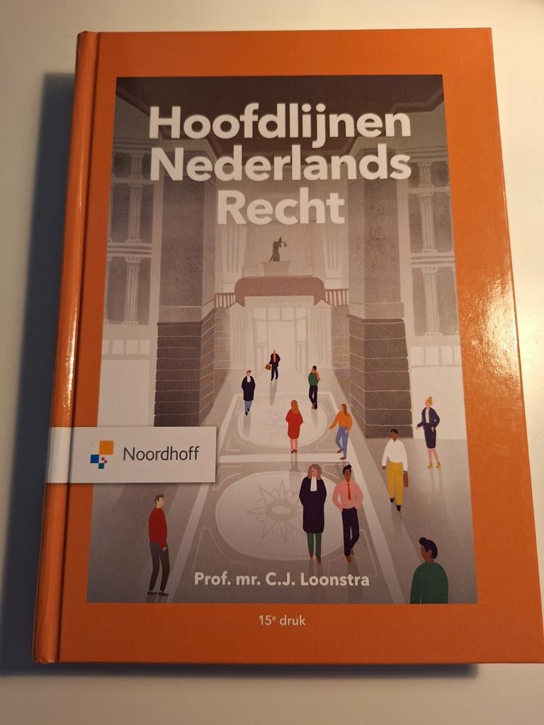 Hoofdlijnen Nederlands Recht - 15e druk, Zo goed als nieuw, Prof. mr. C.J. Loonstra, Gamma, HBO