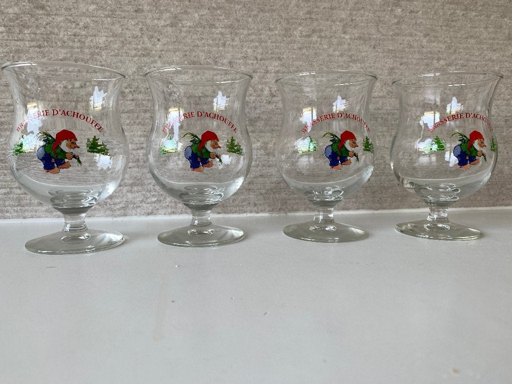 4 nieuwe proefglaasjes Chouffe glazen 12 cl., Verzamelen, Ophalen, Nieuw, Glas of Glazen, Duvel