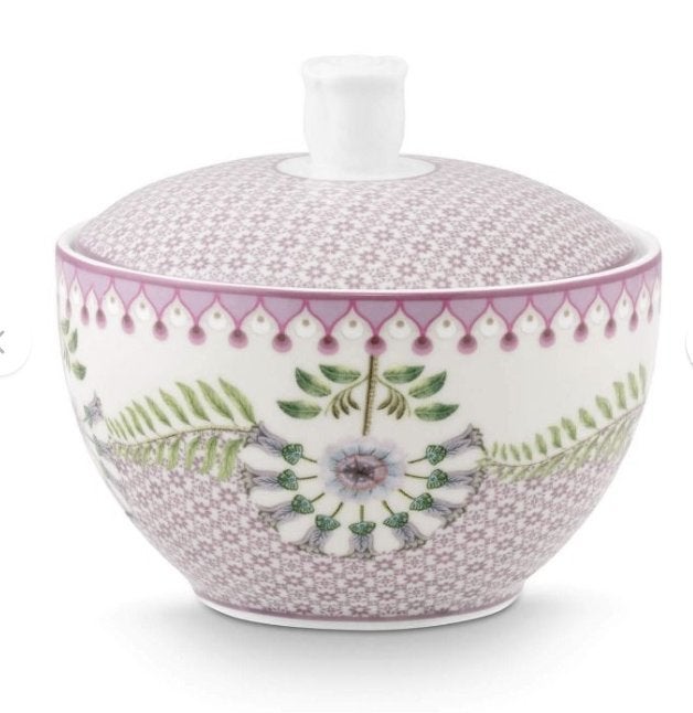 Lily & Lotus Suikerpot Lila PIP studio, Huis en Inrichting, Keuken | Servies, Ophalen, Overige typen, Zo goed als nieuw, Overige stijlen
