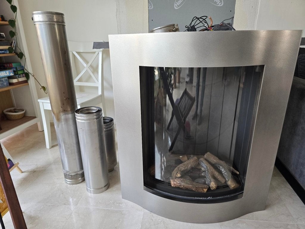 Bellfires Retro Bell Gashaard met Gesloten Verbranding, Huis en Inrichting, Ophalen, Gebruikt, Inbouwhaard, Gashaard
