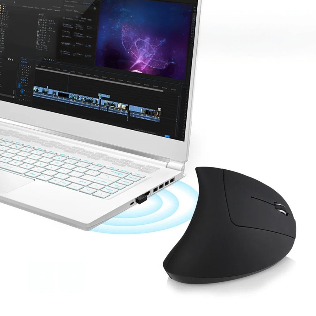 NG Essentials Ergonomische muis | Draadloos | Zwart, Computers en Software, Muizen, Rechtshandig, Muis, Verzenden, NexGen.Ent.Info@gmail.com