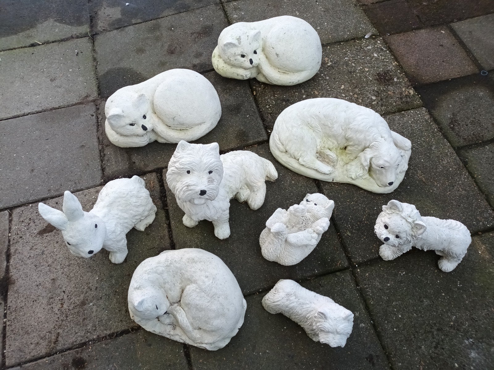 partijtje tuinbeelden, Ophalen