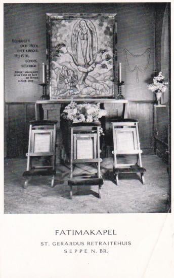 Ansichtkaart Fatimakapel Seppe, Verzamelen, Ansichtkaarten | Nederland, Verzenden, 1940 tot 1960, Gelopen, Noord-Brabant