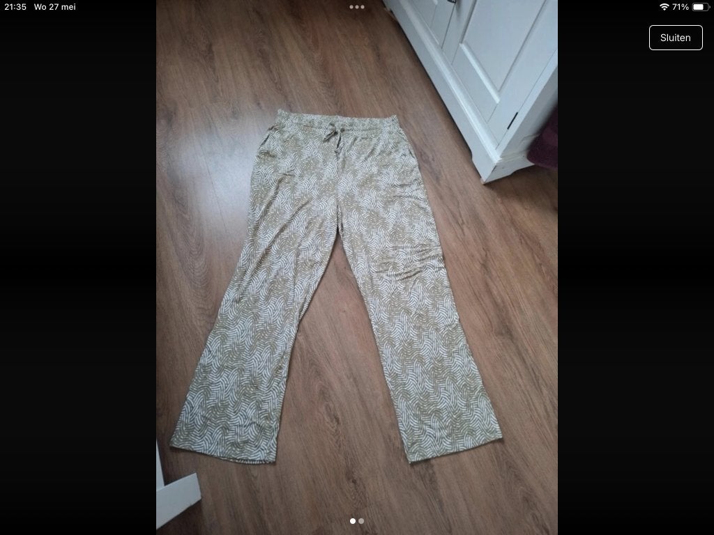 Zoso broek kaki wit xxxl z.g.a.n., Kleding | Dames, Broeken en Pantalons, Wit, Maat 46/48 (XL) of groter, Ophalen of Verzenden