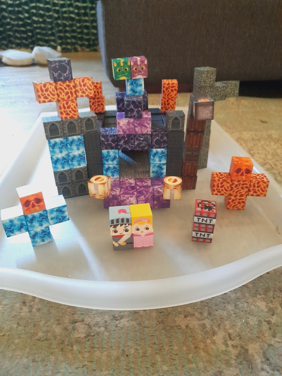 Minecraft bouwblokken set - Diverse thema's, Ophalen of Verzenden, Zo goed als nieuw, Overige merken