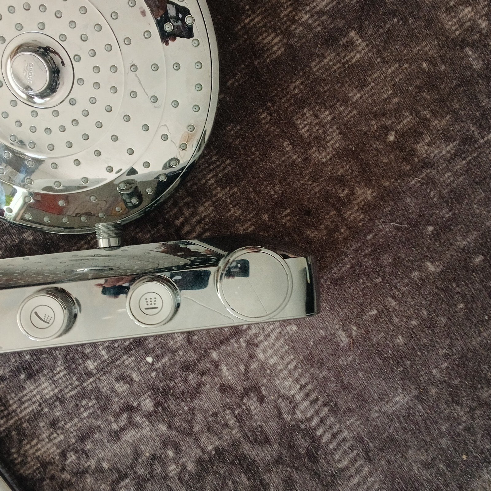 regendouche set, Doe-het-zelf en Verbouw, Sanitair, Ophalen of Verzenden, Gebruikt, Chroom, Douche