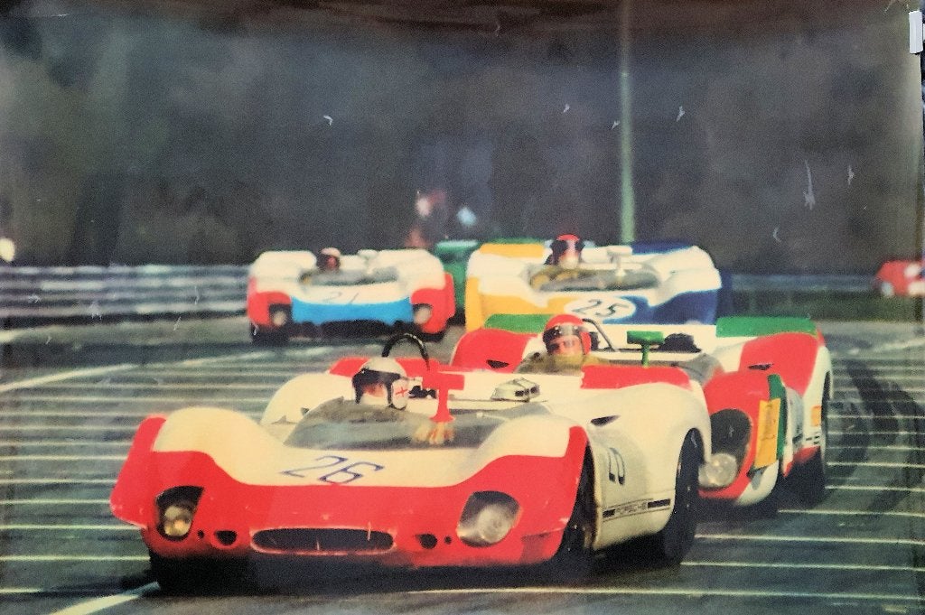 Poster Porsche 908, 200 mijlen race in Nürnberg Norisring, Verzamelen, Posters, Gebruikt, Verzenden, Rechthoekig Liggend, A1 t/m A3