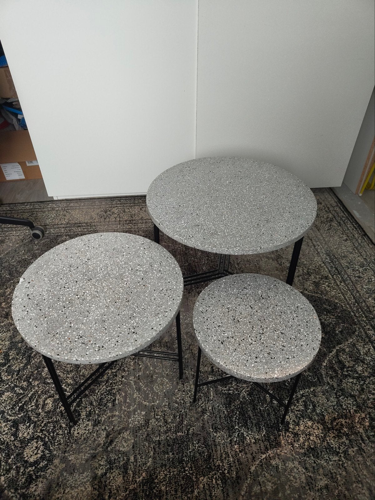 Serax Terrazzo Salontafels Set van 3, 50 tot 100 cm, Overige materialen, Rond, Zo goed als nieuw