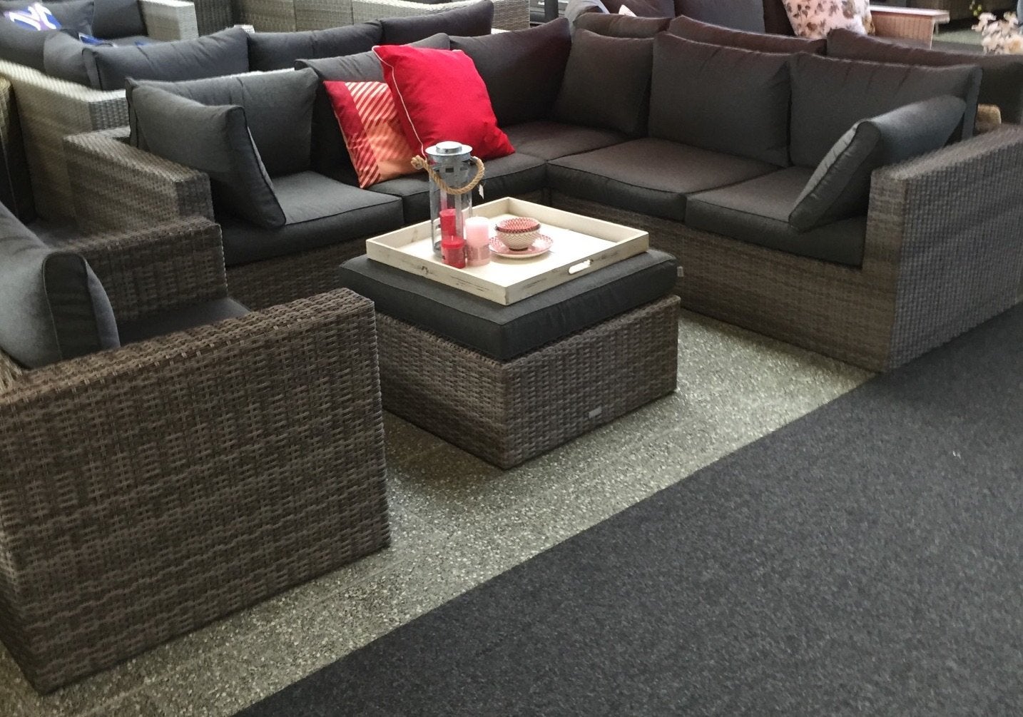 Garden impressions loungeset tuinset lounge bank set 5 delig, Ophalen, Zo goed als nieuw, Wicker, Bank