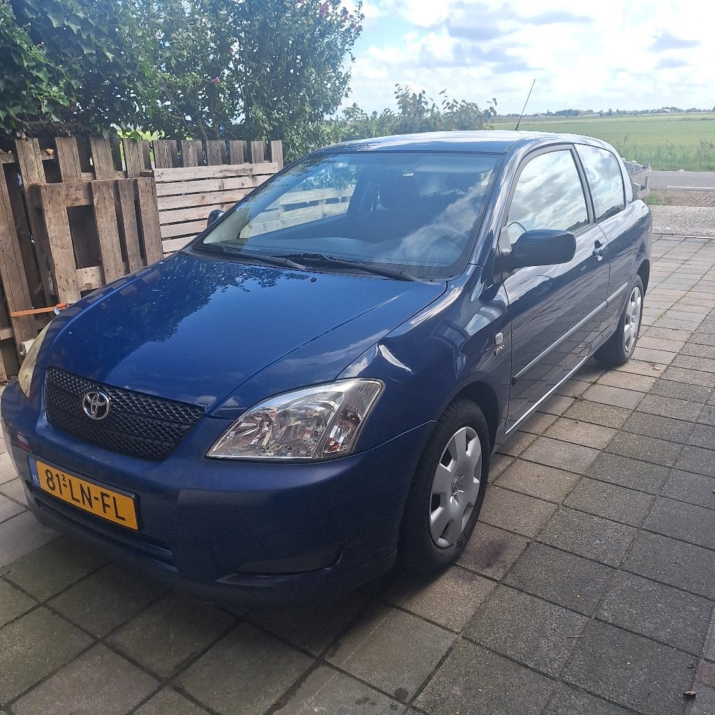 Toyota Corolla 1.4 Vvt-i 3DR Linea Terra 2003 Blauw, Auto's, Voorwielaandrijving, 1398 cc, 4 cilinders, Blauw