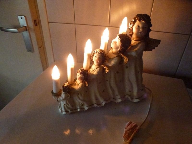 Engelen met Kaarsverlichting, Ophalen of Verzenden, Zo goed als nieuw