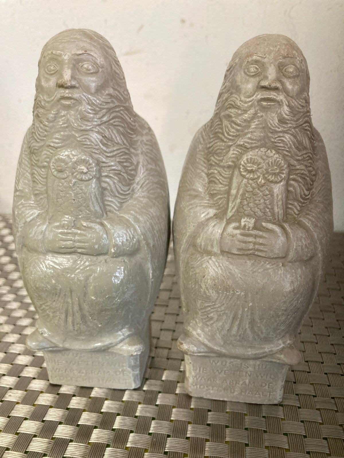 2 Abraham beeldjes van Parastone, 14 cm, met tekst op voet, Antiek en Kunst, Minder dan 20 cm, Ophalen of Verzenden, Op sokkel