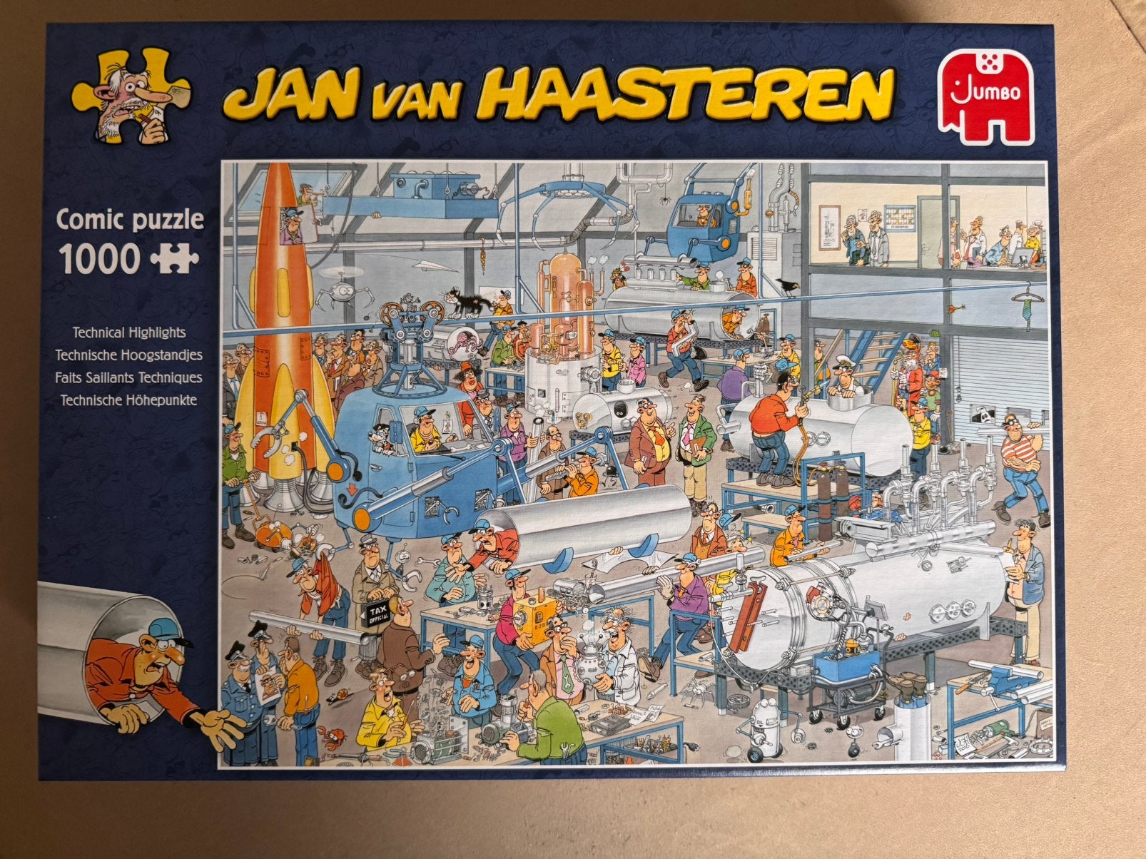 Jan Van Haasteren Technische Hoogstandjes 1000 Stukjes, Ophalen, 500 t/m 1500 stukjes, Gebruikt, Legpuzzel