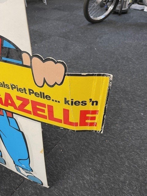 Piet Pelle van Gazelle display, Ophalen, Gebruikt, Reclamebord