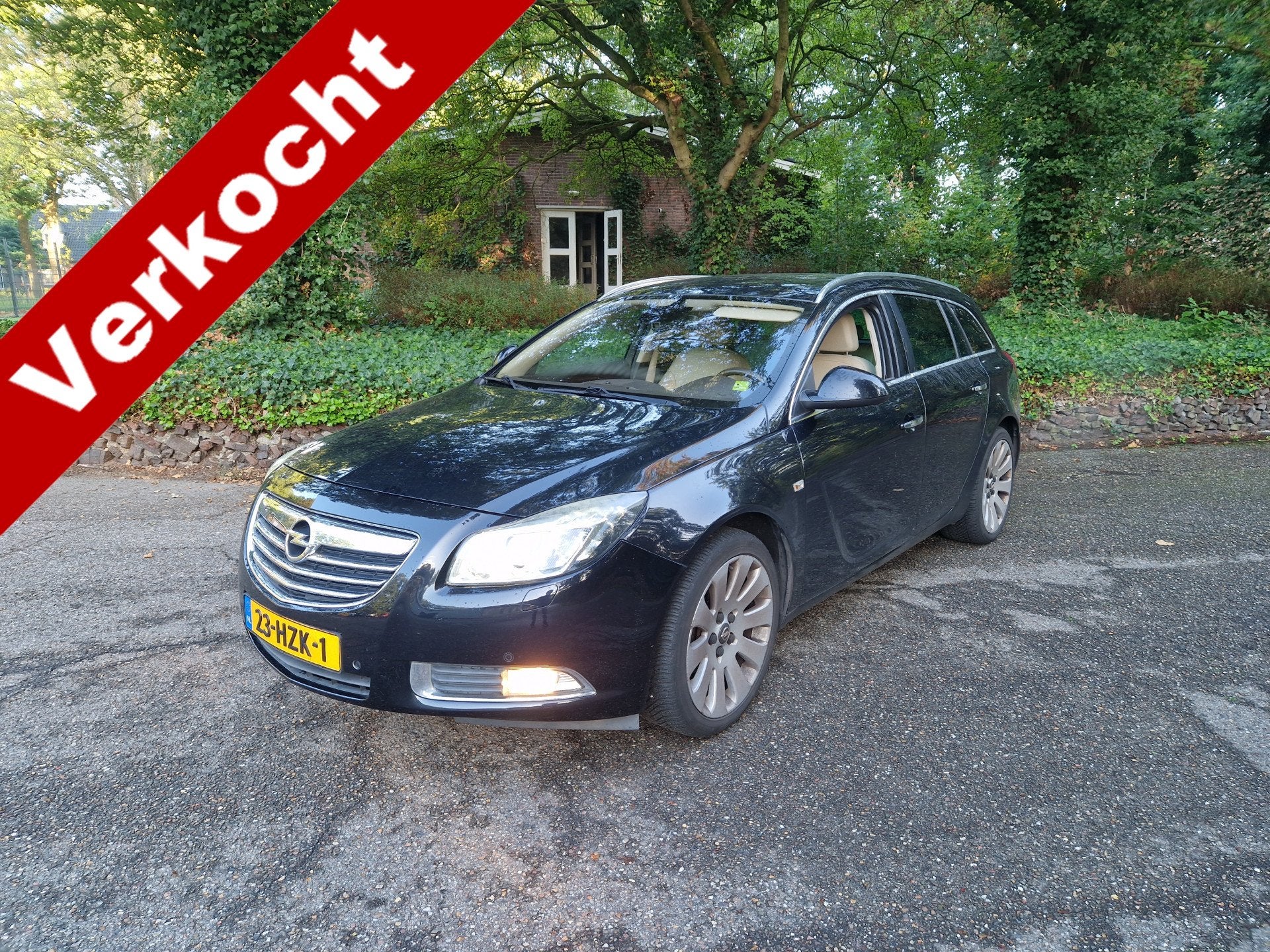Opel Insignia Sports Tourer, LEER, 19inch, VERKOCHT! 1.8 Cos, Auto's, Gebruikt, 4 cilinders, 1796 cc, Zwart