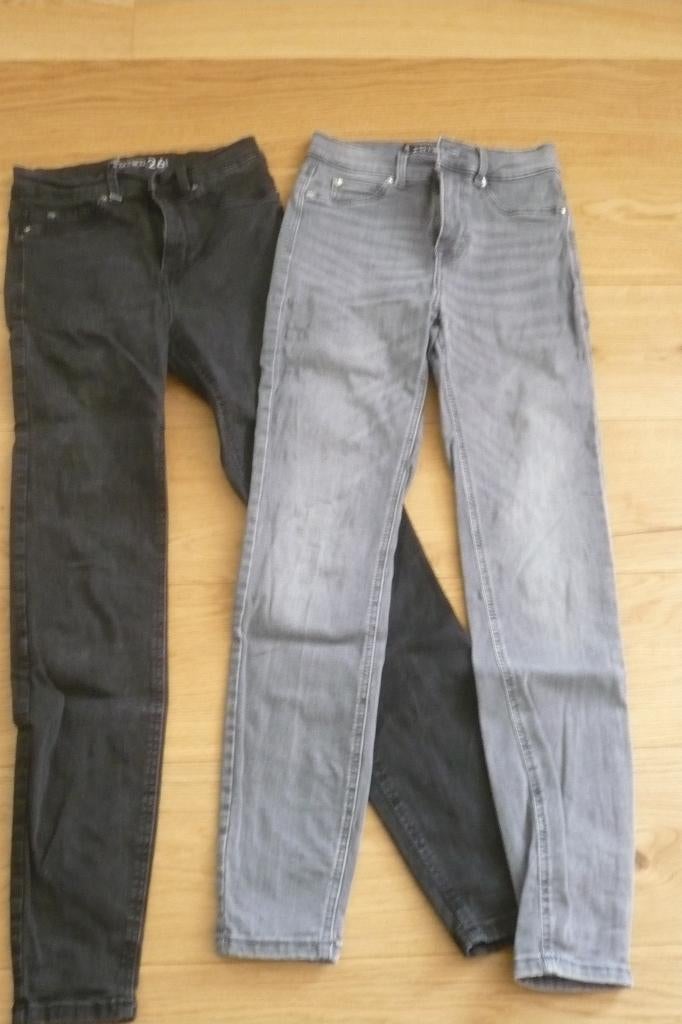 Skinny jeans W26 zwart/grijs, Kleding | Dames, Zwart, Ophalen of Verzenden, W27 (confectie 34) of kleiner, Gedragen