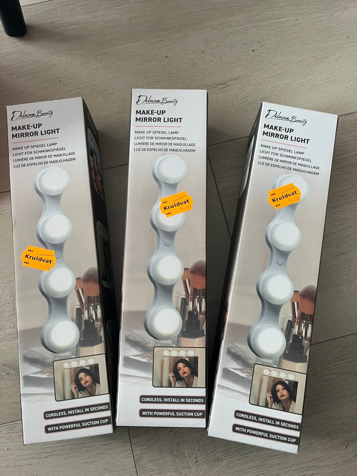 Make up lampen 3x, Kunststof, Wit, Overige typen, Nieuw