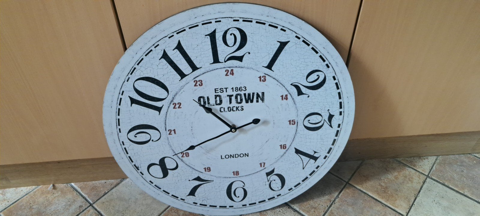 Grote wandklok 'Old Town Clocks' - Vintage stijl, Ophalen of Verzenden