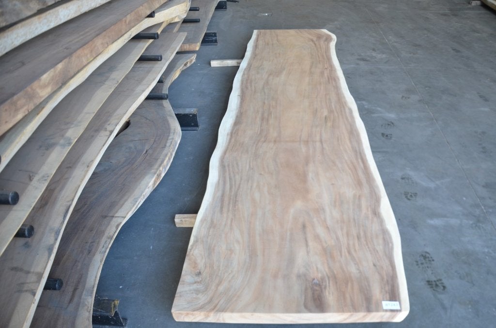 Boomstamtafel 400 cm suar -BT 247- 4 meter boomstamtafel, Overige houtsoorten, 100 tot 150 cm, Ophalen of Verzenden, Vijf personen of meer