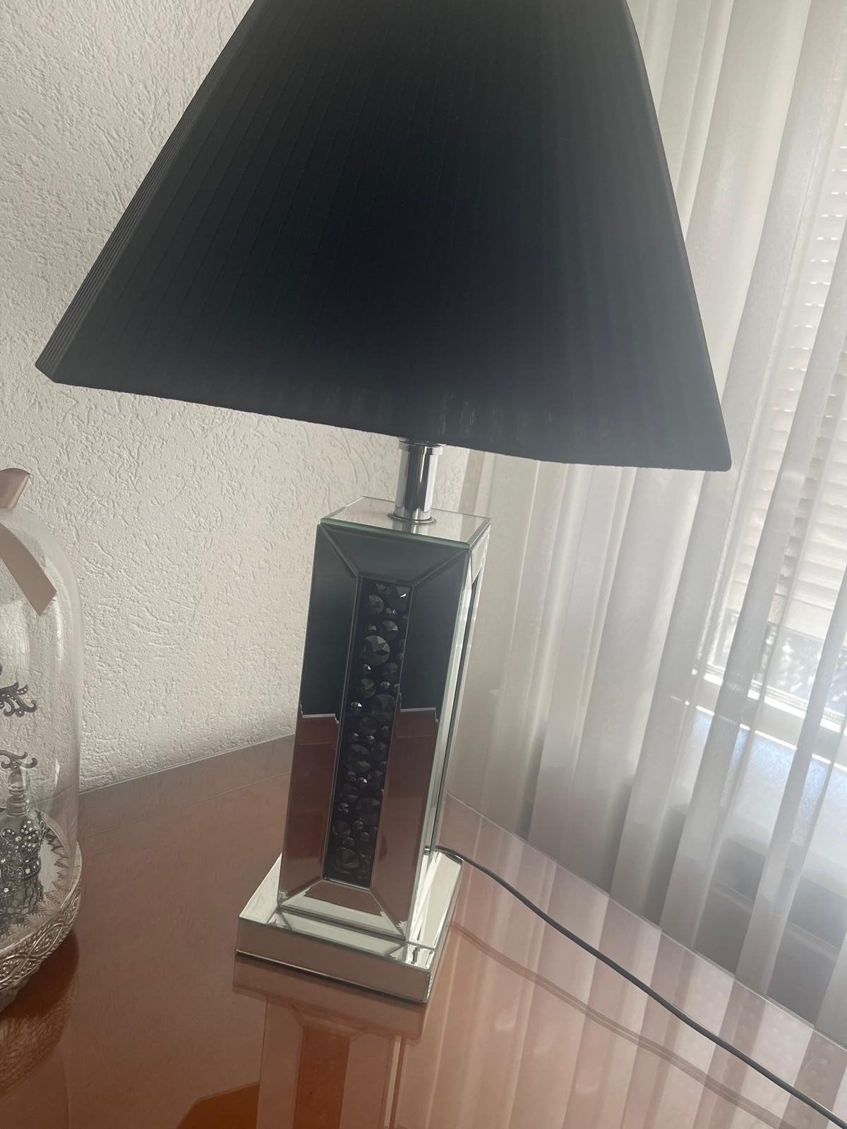 Decoratieve stolp met zilverkleurige ornamenten, Ophalen of Verzenden, Glas, Zilver, Klassiek