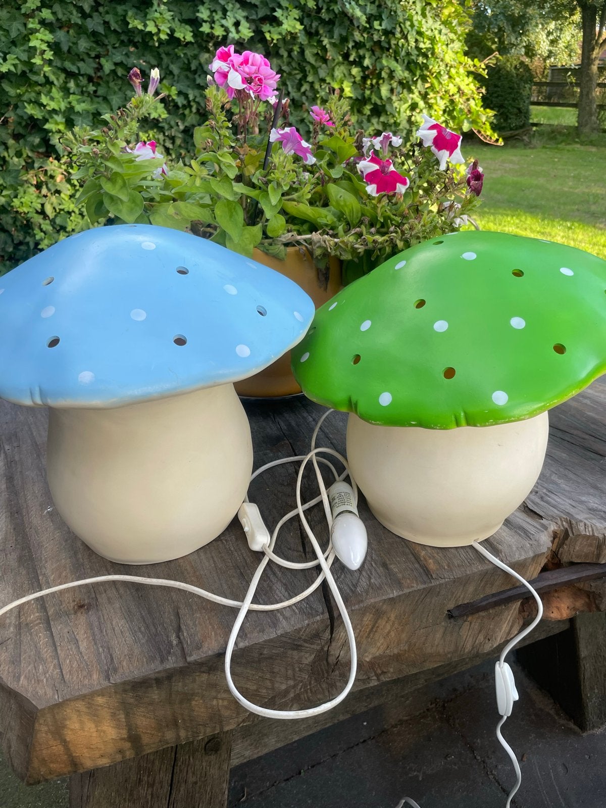2 Heico West Germany paddestoel lampen, Ophalen of Verzenden