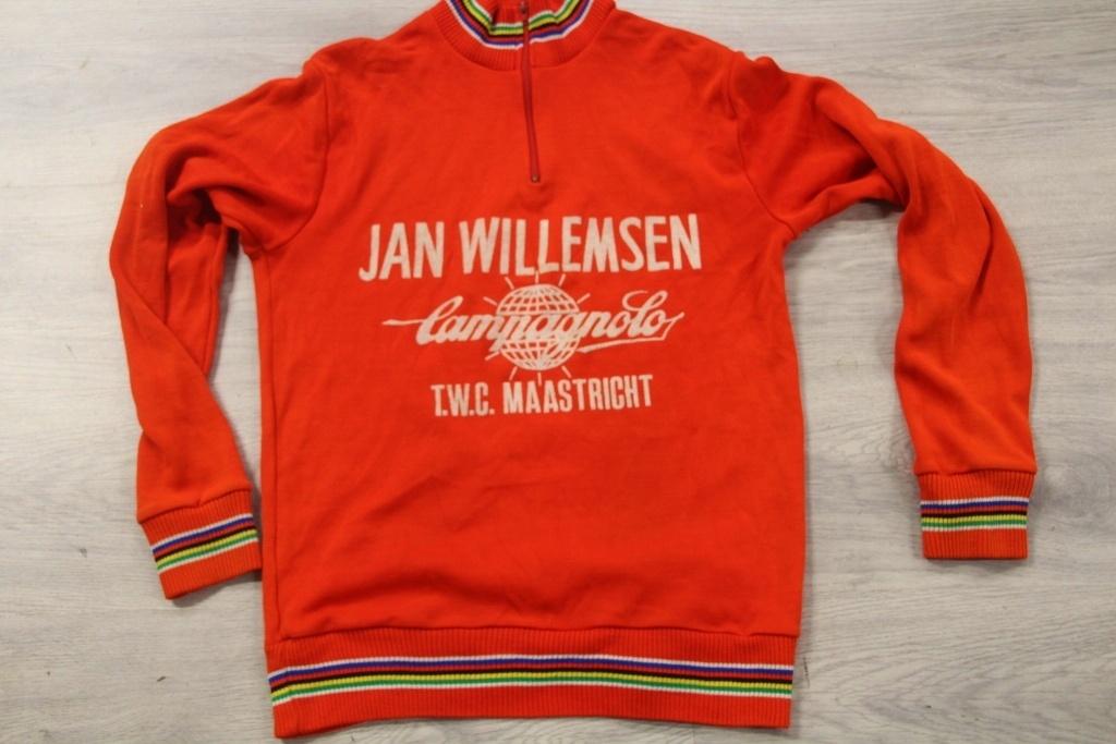 Jan Willemsen Camagnolo wielertrui / koerstrui / ''wol' race, Fietsen en Brommers, Fietsaccessoires | Fietskleding, Campa, Gebruikt