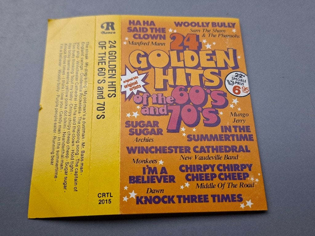 24 GOLDEN HITS OF THE 60'S AND 70'S (MC), Ophalen of Verzenden, Zo goed als nieuw, Origineel, 1 bandje
