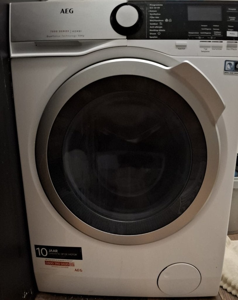 AEG  2 in 1 was-droog machine, Witgoed en Apparatuur, Ophalen, Gebruikt, 8 tot 10 kg, 1600 toeren of meer