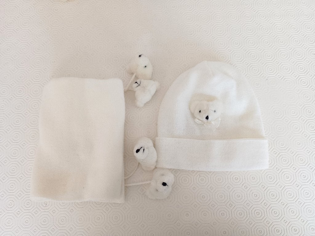 Nieuwe baby sjaal en muts setjes, 18 cm., Kinderen en Baby's, Setje, Jongen of Meisje, Nieuw, Ophalen of Verzenden