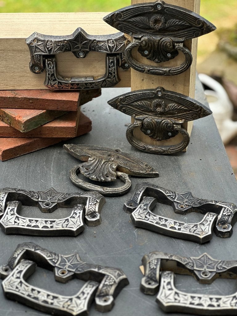 Brocante deurkloppers meubelhandvat, Ophalen of Verzenden