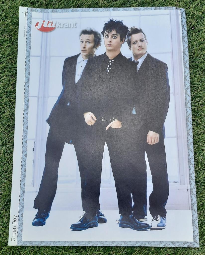 Poster A4 Hitkrant 2009 Green Day / Emiel Sandtke GTST, A4 of kleiner, Ophalen of Verzenden, Muziek, Rechthoekig Staand