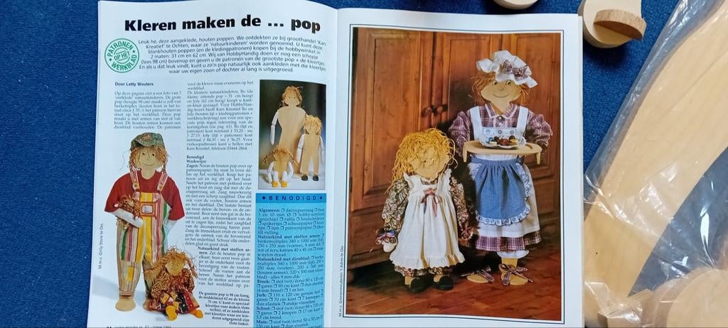 houten lijven en raffia en beschrijving om natuurkinderen, Ophalen of Verzenden