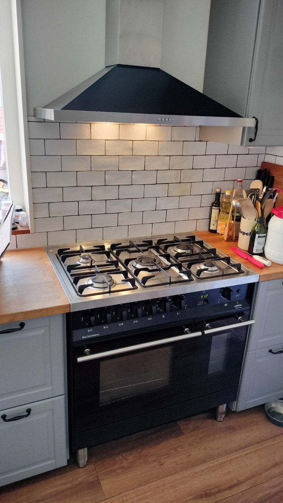 Lofra Fornuis Zwart RVS - 90x90x60/64cm - gebruikten Staat, Witgoed en Apparatuur, Fornuizen, Ophalen, Gebruikt, 60 cm of meer
