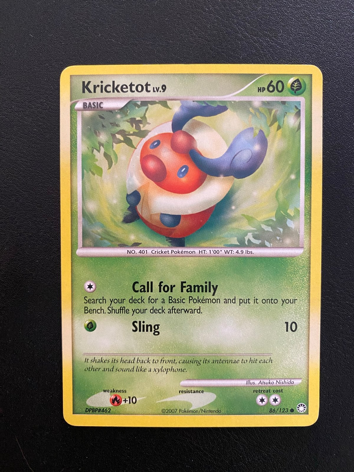 Kricketot 86/123 Diamond & Pearl Mysterious Treasures (2008), Ophalen of Verzenden, Zo goed als nieuw, Losse kaart
