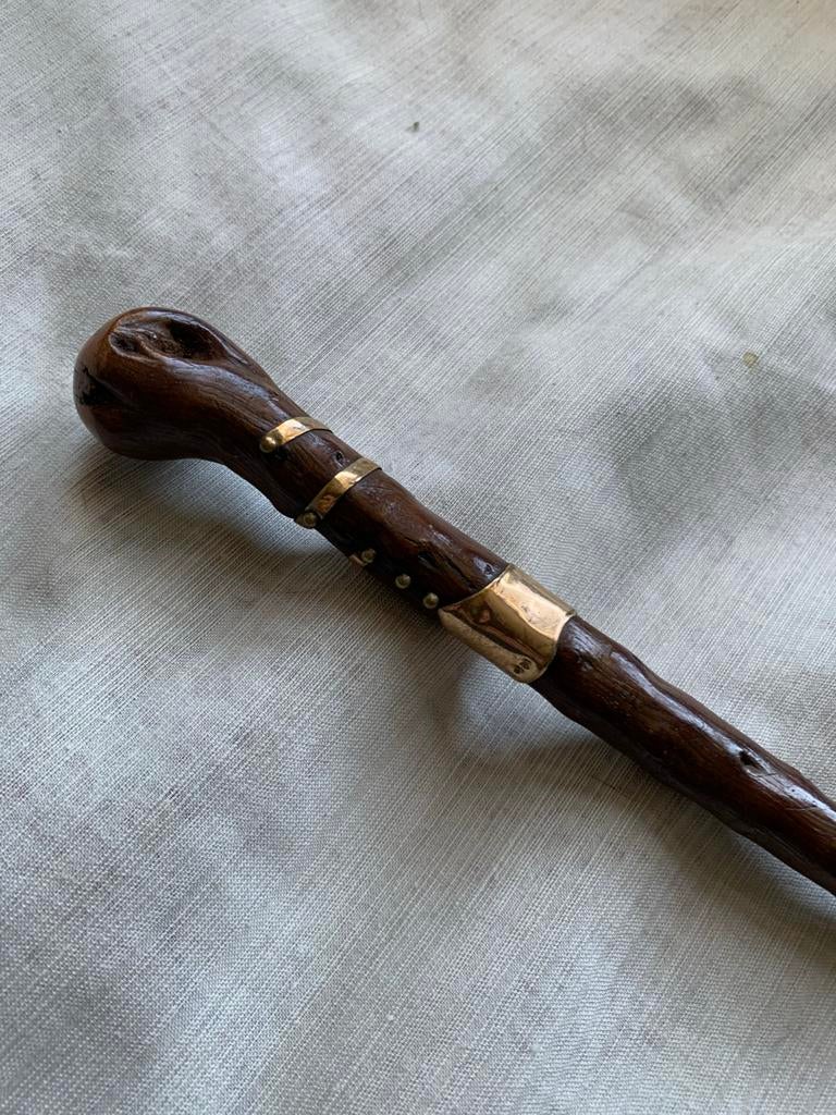Antiek wandelstok met goud, Gebruikt, T, Ophalen of Verzenden, N