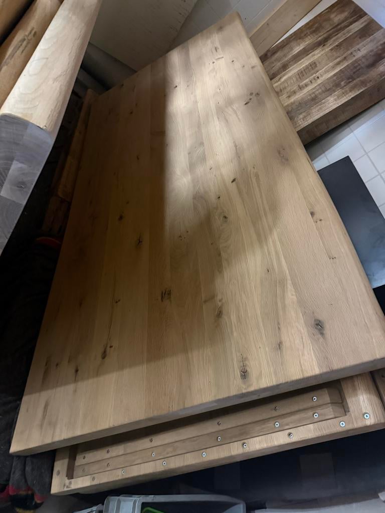 Massief Eiken Tafels & Poten - Partij, Huis en Inrichting, Ophalen, Id, Eikenhout, 50 tot 100 cm