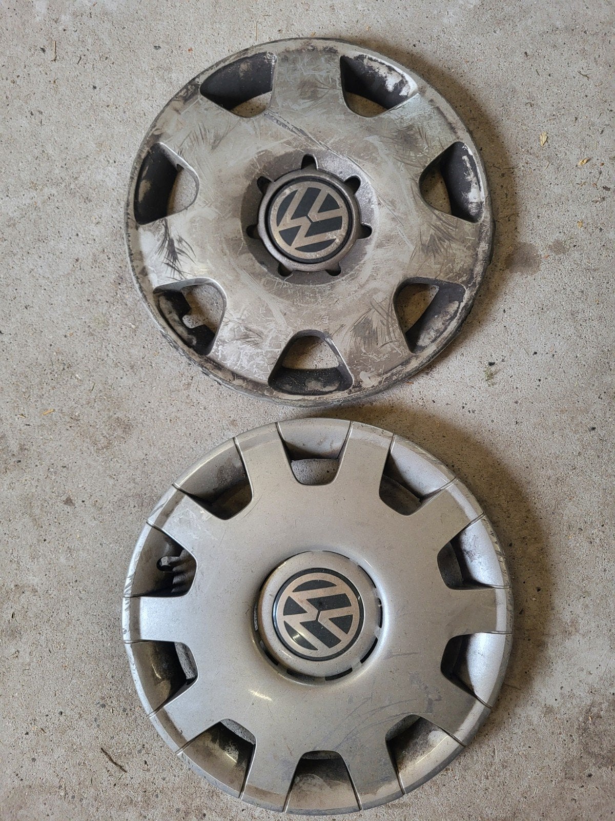 Wieldoppen VW Polo - 2 soorten, Auto diversen, Wieldoppen, Gebruikt, Ophalen of Verzenden