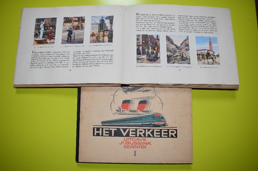 Plaatjesalbum-  Het Verkeer- deel 1 en 2- '38/'40 - COMPLEET, Ophalen of Verzenden, Gelezen, Plaatjesalbum