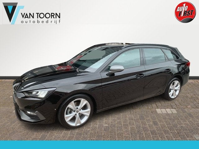 SEAT Leon Sportstourer 1.5 eTSI FR, afkoppelbare trekhaak ., Auto's, Dealer onderhouden, Stof, Zwart, 4 cilinders
