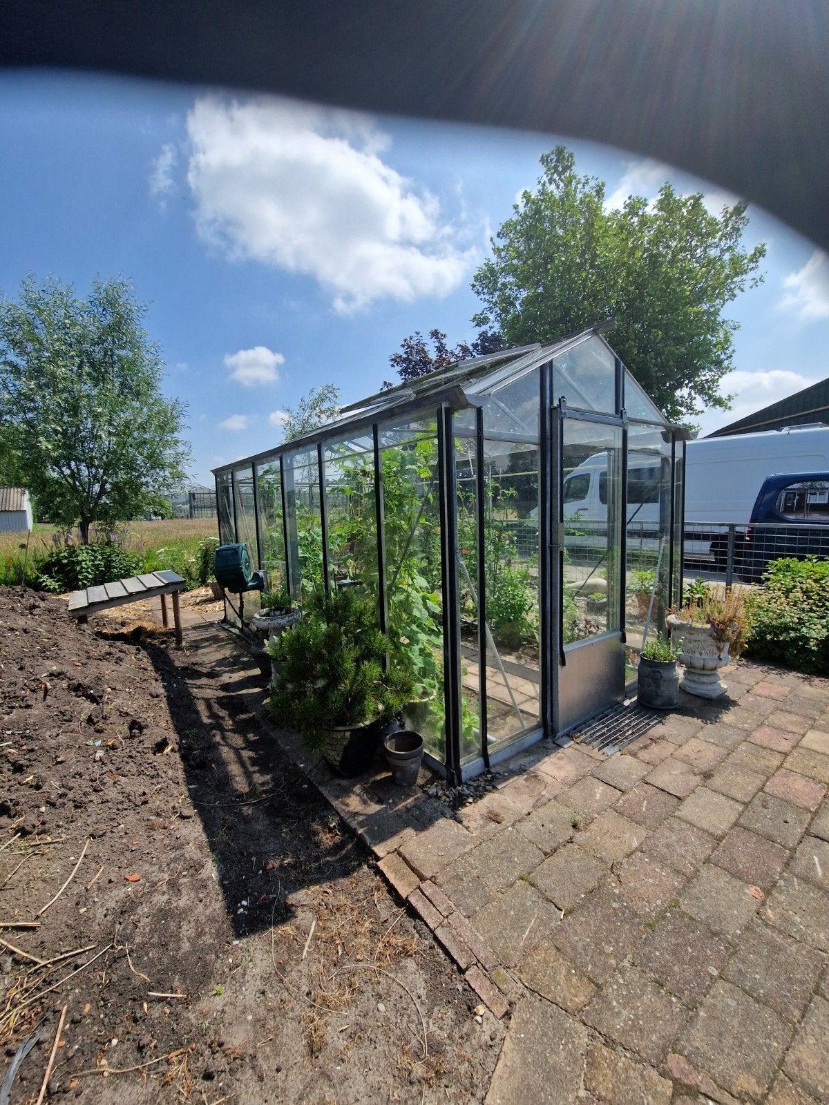 Hobbykas Dave Storm  bouw, Tuin en Terras, Ophalen, Glas, Gebruikt, Aluminium