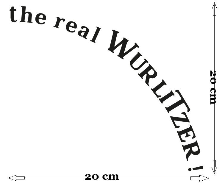 wurlitzer 1015 omt jukebox sticker, Verzamelen, Automaten | Jukeboxen, Met singles, Nieuw, Ophalen of Verzenden, Wurlitzer