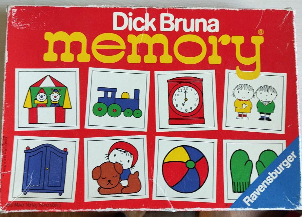 oude uitgave memory Dick Bruna met 66 kaartjes NIJNTJE, Ophalen of Verzenden, Gebruikt, Puzzelen