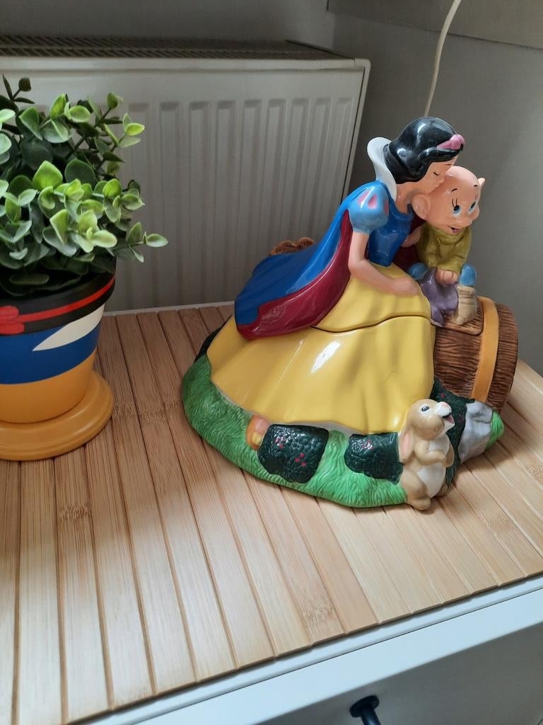 Disney Sneeuwwitje en Dopey cookie jar, Ophalen, Sneeuwwitje of Doornroosje, Beeldje of Figuurtje