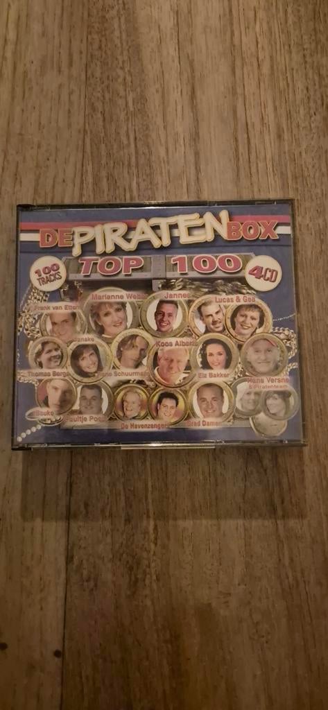 De Piraten Box Top 100 - 4 CD Boxset met 100 Tracks, Ophalen of Verzenden, Gebruikt, Boxset