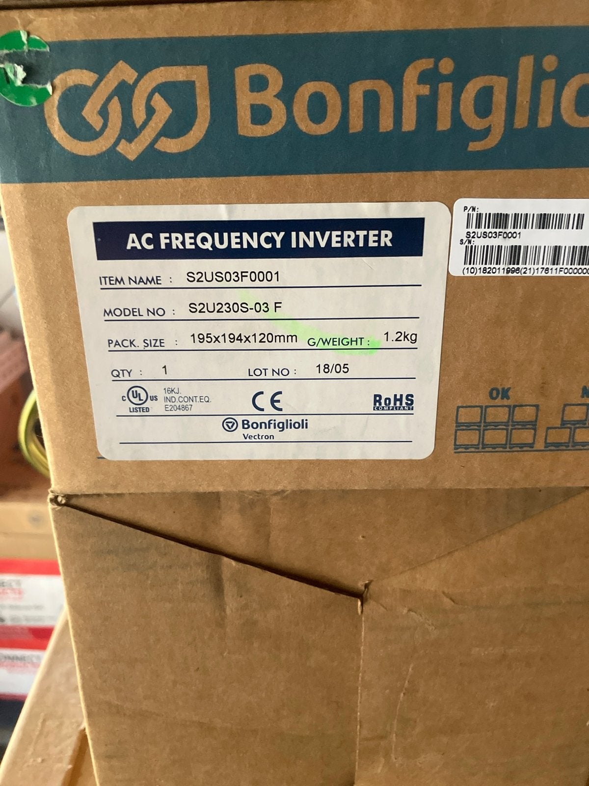 Bonfiglioli Vectron S2U230S-03 F AC Frequentieomvormer, Ophalen of Verzenden
