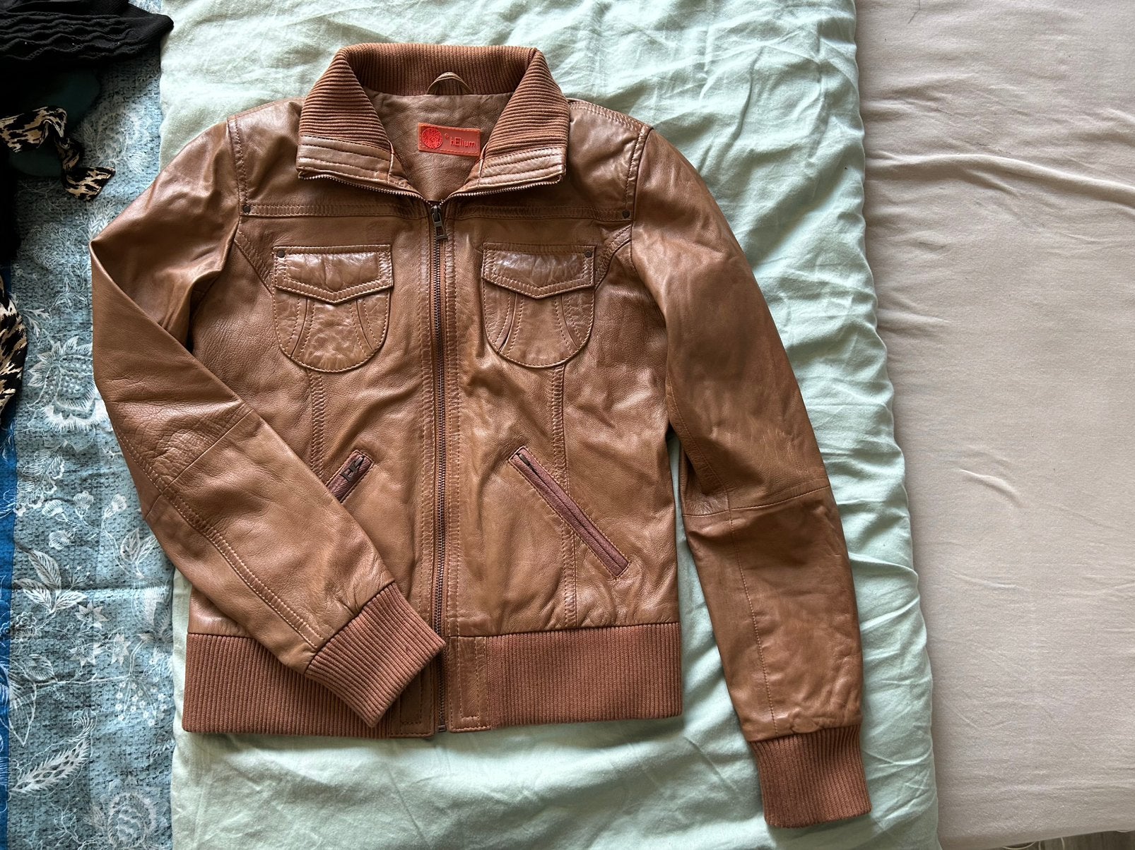 Leren dames jas nieuw mt 36, Kleding | Dames, Ophalen of Verzenden, Nieuw, Maat 36 (S), Bruin