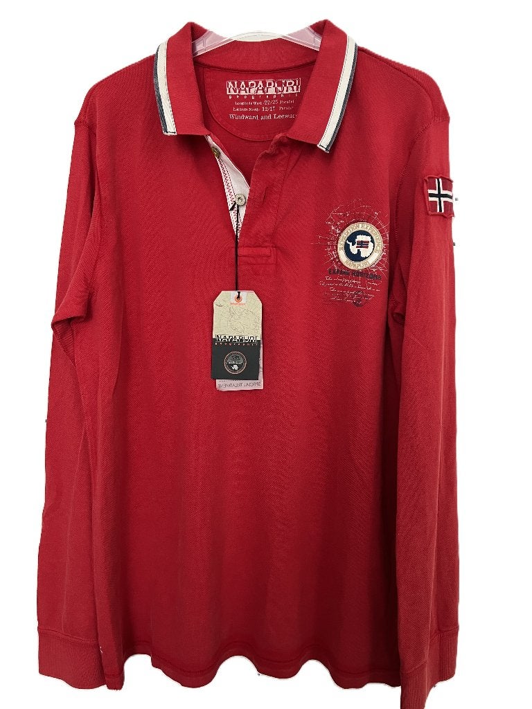 Nieuw NAPAPIJRI Gandy LS Poloshirt Steenrood XXL, Verzenden, Napapijri, Rood, Maat 56/58 (XL)