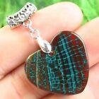Green Brown Fire Dragon  Agate Hart Tibetan  kettinghanger, Overige materialen, Overige kleuren, Nieuw, Ophalen of Verzenden