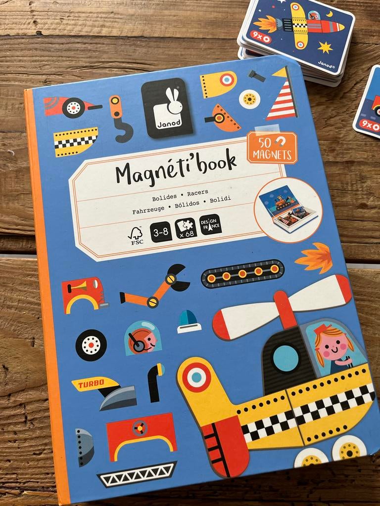Janod Magneti'book - Voertuigen - 47 stuks, Kinderen en Baby's, Speelgoed | Educatief en Creatief, Ophalen of Verzenden, Gebruikt